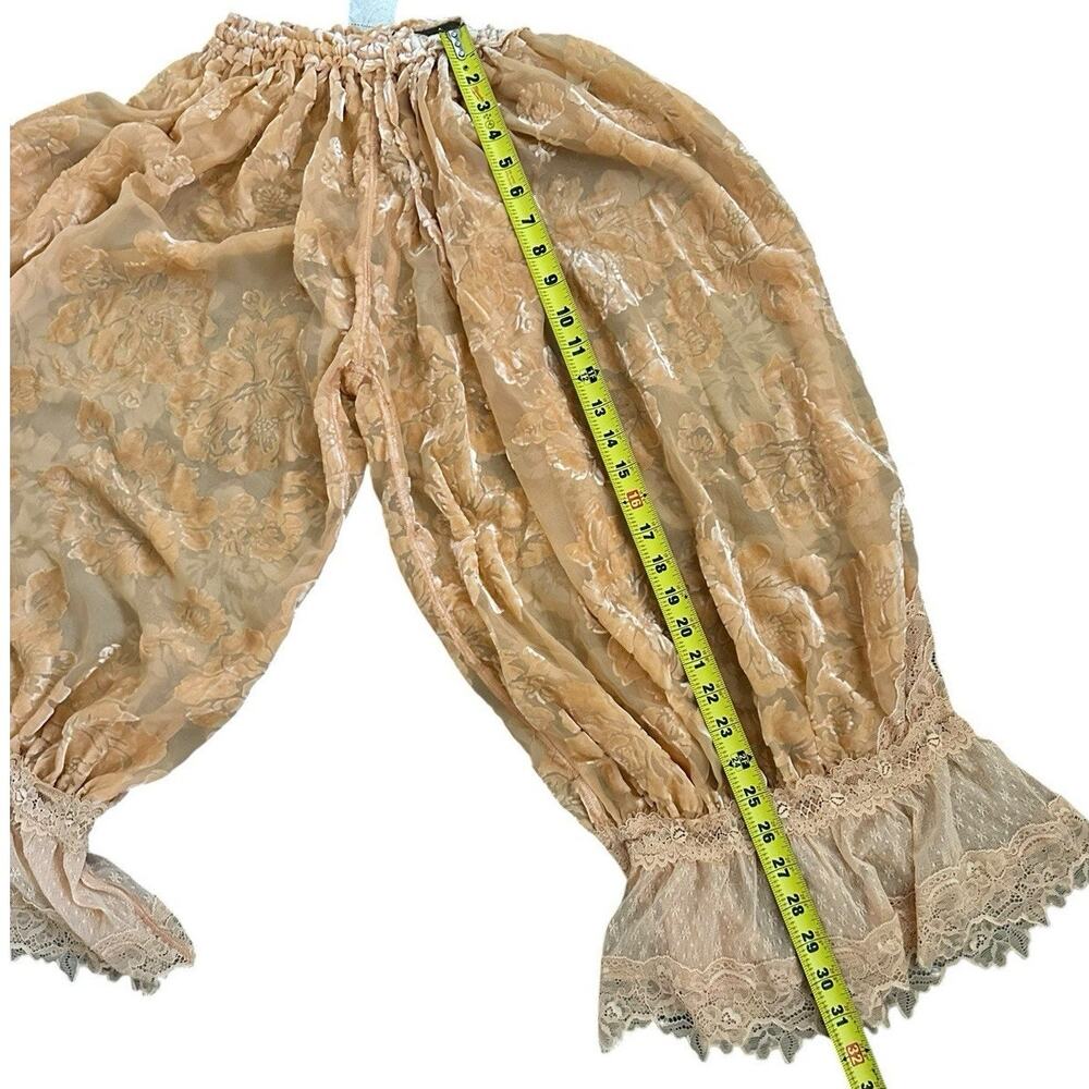 Free People Forever Young Burnout Pants Bloomer Pants XSmall Boho Goth Fairy NWT - Picture 6 of 10